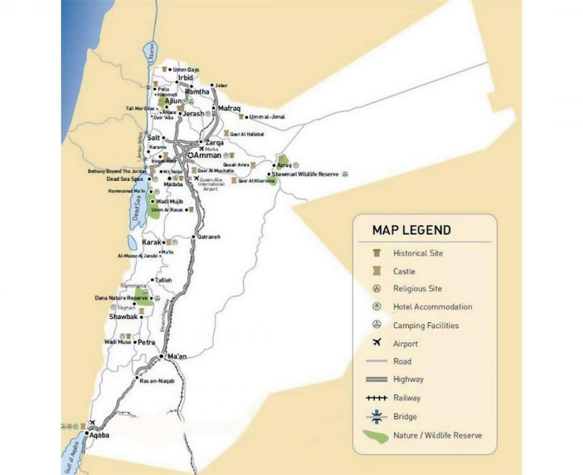 Jordan travel map