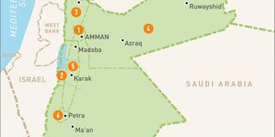 Amman Jordan on map
