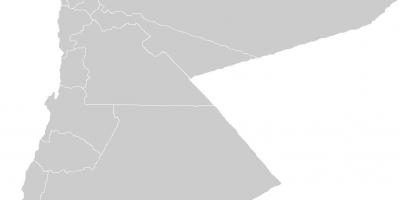 Blank map of Jordan