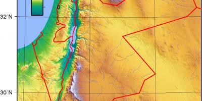 Map of Jordan topographic