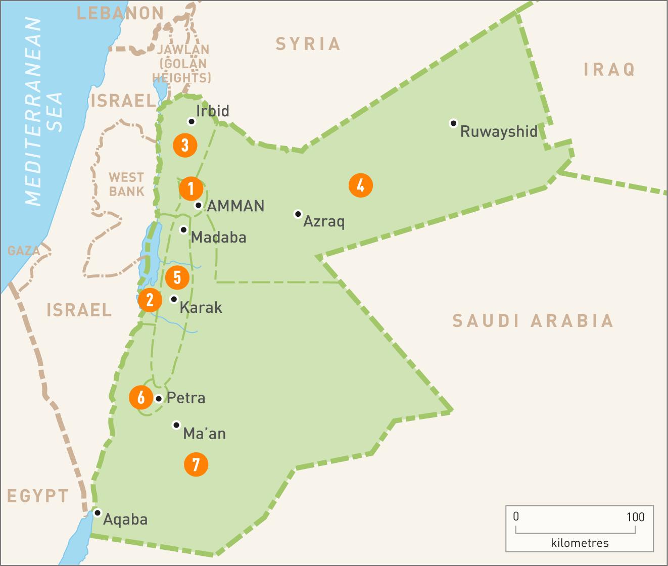 Amman Jordan map - Amman Jordan on map (Western Asia - Asia)