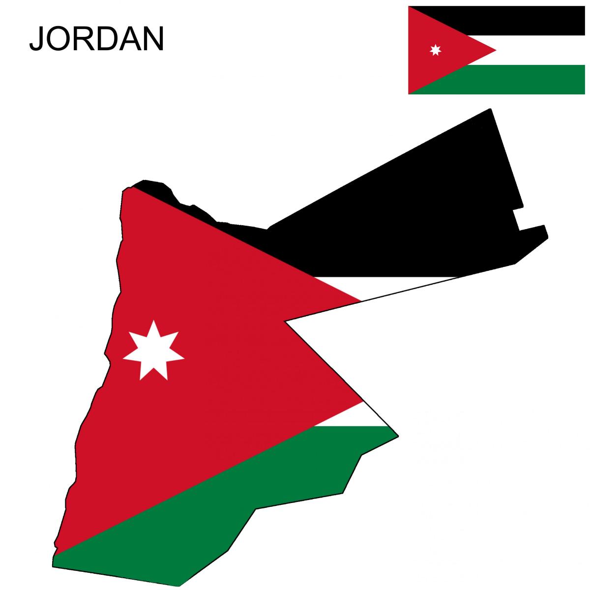 map of Jordan map flag