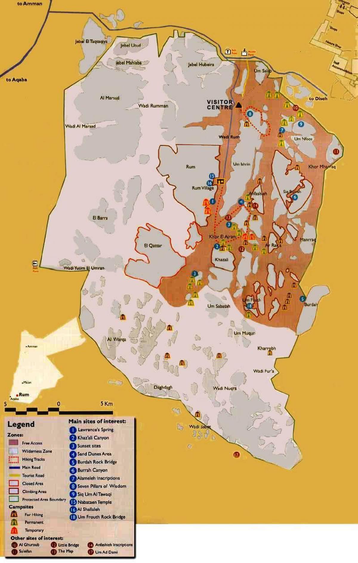 map of wadi rum Jordan