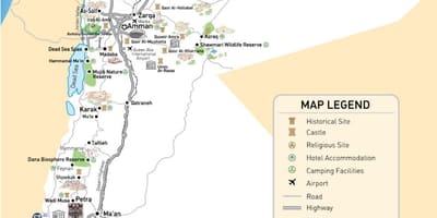 Map of Jordan airports