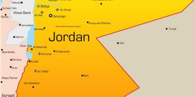 Map of Jordan middle east