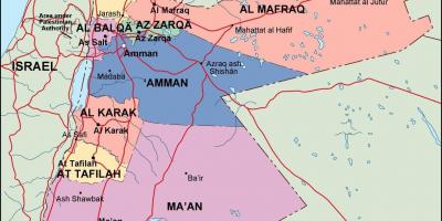 Map of Jordan political