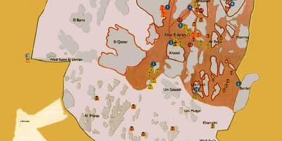 Map of wadi rum Jordan